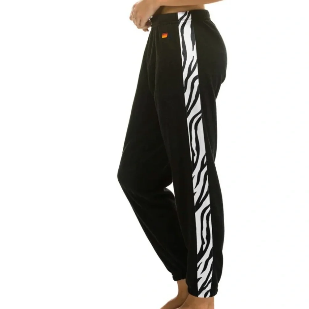 Aviator Nation - Zebra Striped Sweatpants Size M - Picture 2 of 8